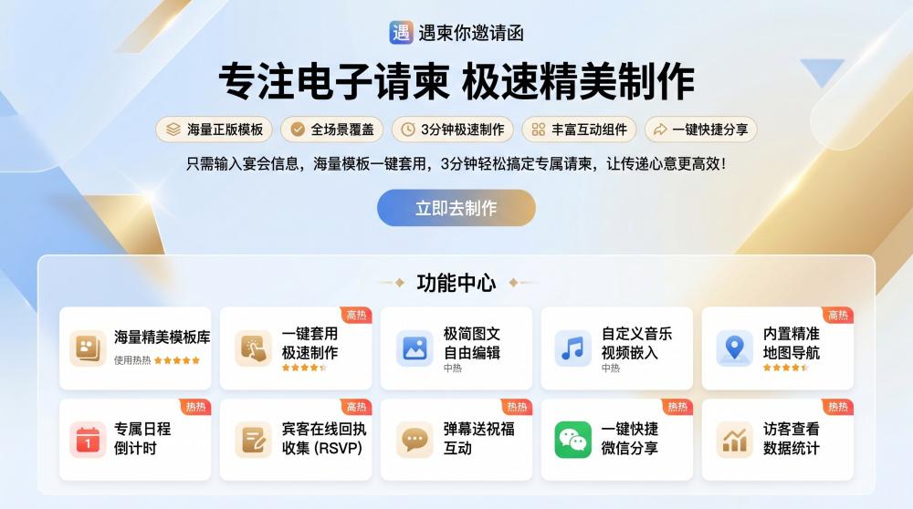 小白零失败！电子邀请函制作详细步骤，新手也能5分钟上手